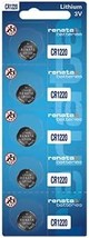 Renata CR1220 Batteries - 3V Lithium Coin Cell 1220 Battery (5 Count) - £12.73 GBP