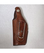 VTG Bianchi #119 Brown Leather Holster S&amp;W 9MM 3900 / 5900 Series Wire B... - $48.51