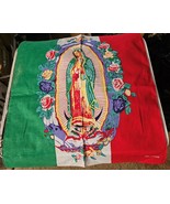 BANDANA GUADALUPE MEXICAN FLAG VIRGIN MARY FLOWER ROSE ( SET OF 3 ) - £6.95 GBP