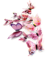 Mixed of 12PCS 3D Pink Butterfly Wall Stickers Decor Art Decorations - €9,99 EUR Mixed of 12PCS 3D Pink Butterfly Wall Stickers Decor Art Decorations - €9,99 EUR