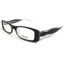Miu Eyeglasses Frames VMU 12D 5BM-1O1 Black Clear Rectangular 48-16-135 - $127.90