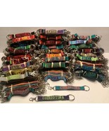 Personalized Embroidered Strap Key Rings Keychains with Attachment Clasp - $9.99