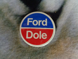 Vintage 1976 Ford Dole Presidential Campaign Political Button Pin Red Wh... - £3.15 GBP