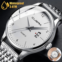 Men Quartz Classic Watch Luxury Stainless Steel Business Waterproof Simp... - $25.63