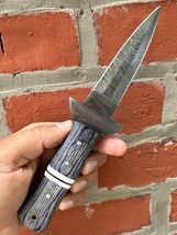 Damascus Steel Dagger Special Forces WWII Fixed Knife double-edged boot ... - $23.72