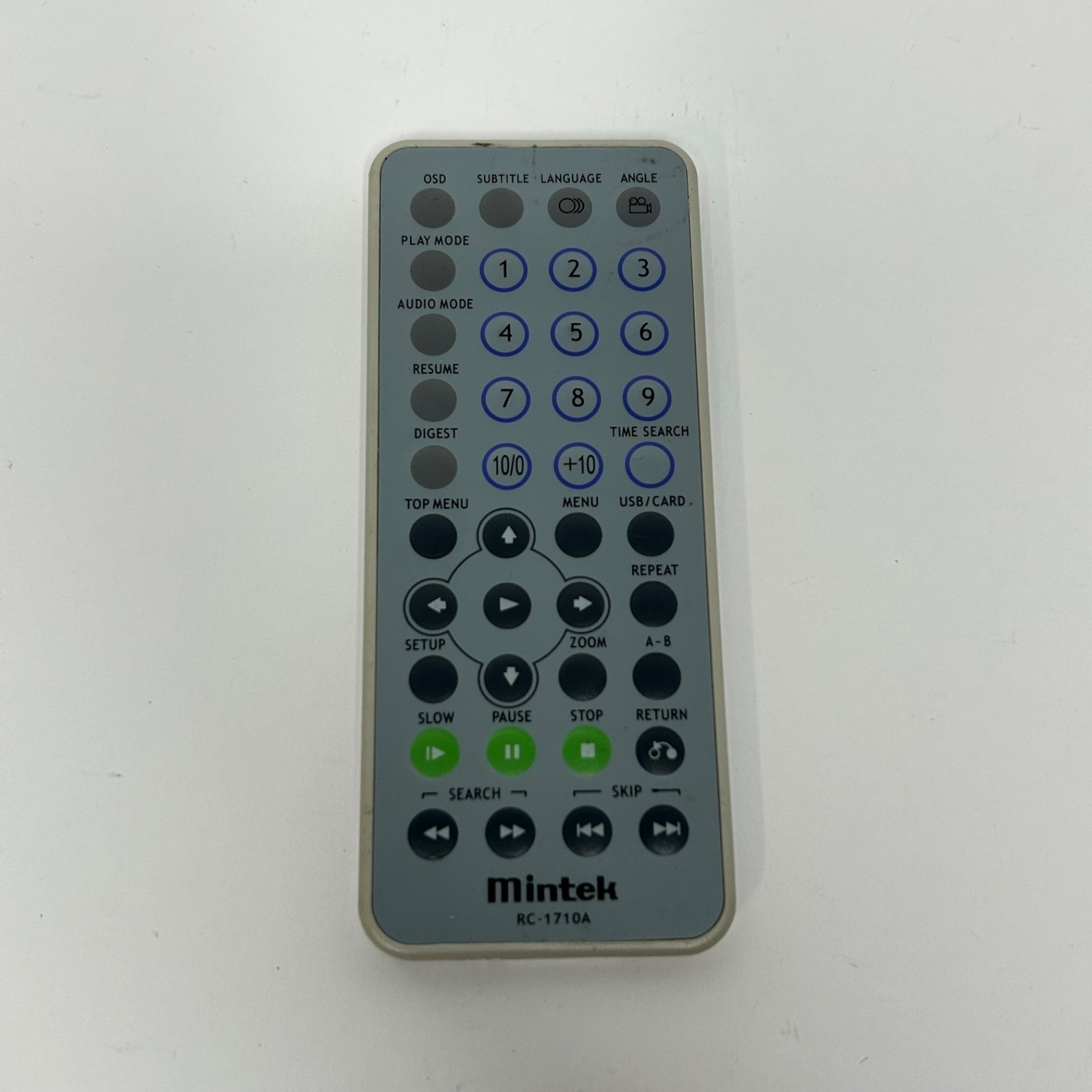MINTEK RC-1710A DVD PLAYER MDP1200, MDP1880, MDP1070 Remote Control Unit... - $9.23