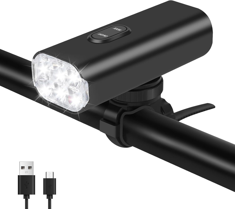6 LED Bright Bike Light, 2000 Lumen Lightweight Bike Front Light, 4800Mah USB Re Item image 12