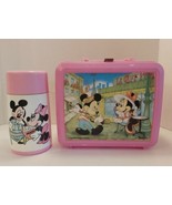 Vtg Disney&#39;s Mickey &amp; Minnie Mouse Aladdin Lunchbox With Thermos - £15.22 GBP