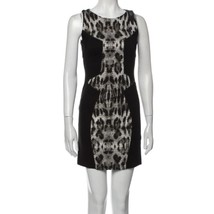 Rebecca Minkoff 0 Womens Moulin Sheath Dress Leopard Print New Black White - £22.52 GBP