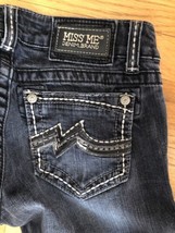 Miss Me Straight Leg Fit Womens Sze 28X33 Designer Blue Denim Jeans JD10... - $25.87