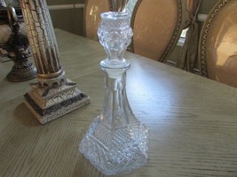 ANCHOR HOCKING WEXFORD PATTERN SHIPS DECANTER 11-3/4&quot; TALL NICE - $16.78