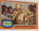Vintage Star Wars Trading Card Orange 1977 #306 Technicians Ready C-3PO - $2.48