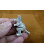 (Y-KAN-27) gray white KANGAROO SOAPSTONE Roo figurine GEMSTONE kangaroos... - €7,73 EUR