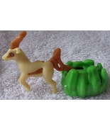 Tiny Plastic Moving Deer/ Antelope On Grass Patch  - $37.66 MXN