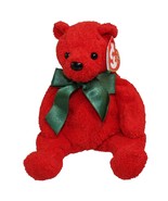 Mistletoe the Red Teddy Bear with Scarf Christmas Ty Beanie Baby Plush Toy - $189.11 MXN