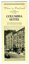 Columbia Hotel Brochure Congress Street in Portland Maine 1930&#39;s - £58.23 GBP