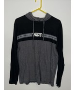 Vans  Long Sleeve Tee Shirt Hoodie Gray Skater Sz Large - $10.28