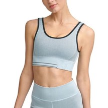 Calvin Klein Womens Seamless Ribbed Medium Impact Sports Bra,Bleached Aq... - £38.33 GBP