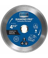 Century Drill &amp; Tool 75457 Diamond Continuous Rim Blade, 4-1/2&quot; - $497.12 MXN