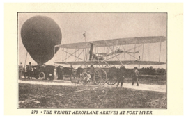 The Wright Aeroplane Arrives at Fort Myer Airplane Postcard - $9.89