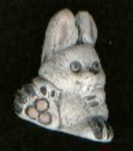 SMILING CERAMIC BUNNY RABBIT BEAD - £3.93 GBP