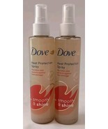 2X Dove Style &amp; Care Smooth &amp; Shine 450 Degree Heat Protect Spray 6.1 Oz... - $34.23 CAD