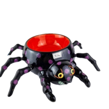 Dept 56 Halloween Ceramic Spider Server With Spreaders In Box - $35.63