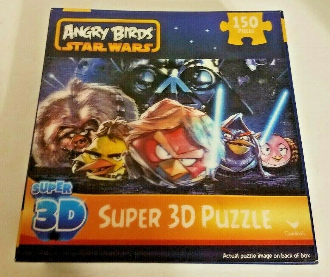 Angry Birds Star Wars Super 3D Jigsaw Puzzle 150 Pieces 18x12" New Sealed - $9.70