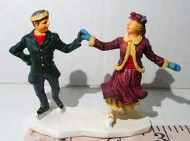 Lemax Christmas Village Ice Skaters Victorian Couple 1999 - £18.47 GBP