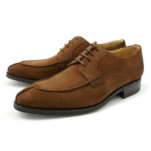 Coffee Beans Suede Leather Split Toe Formal Men Handmade Fine Shoes - £129.10 GBP