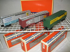 Lionel Modern Era 6464 Series V, 6-19276, 3 Boxcars 1996 0 Gage 3 Rail T... - $60.00