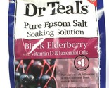 1  Bag Dr. Teal&#39;s Pure Epsom Salt Soaking Solution Black Elderberry With... - £16.47 GBP