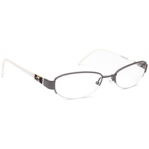 Gucci Eyeglasses GG 2718 SE4 Shiny Gunmetal/White Half Rim Frame Italy 51-18 130 - £159.86 GBP