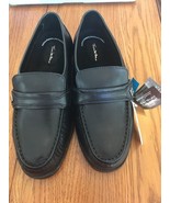 Mens Black Leather Slip On Business Dress Formal Shoes Size 6.5 Ships N 24h - $1,316.79 MXN