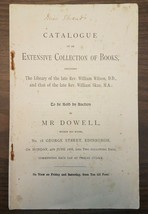 Unique 1888 Antique Dowells Ltd. Auction Catalog Library of the Late Rev. Wilson - £26.75 GBP