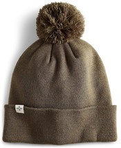 Sun Stone Mens Solid Pom Beanie Olive ONE SIZE B4HP - £9.59 GBP