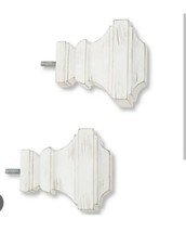 Cambria Premier Park Square Finials Weathered White. New/Set of 2. - £35.77 GBP
