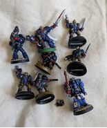 Lotto Di 8 Warhammer 40k Space Marines Cremisi Fists Assemblato Dipinto ... - €87,68 EUR
