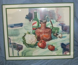 Tony Van Hasselt Aws Water Color Still Life Philbrook Museum Tulsa Culinary Art - £255.12 GBP