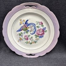 SCHWARZENHAMMER Bavaria Germany 9 3/8” Round Serving Platter Plate Bird Flowers - £9.39 GBP