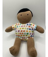 Lovevery Organic Cotton BabyDoll Plush Black Hair Dark Tan Skin Tone 8” - $45.67 CAD