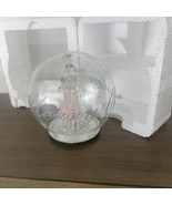 4.5&quot; Tall Color Changing MERRY CHRISTMAS Angel Frosted Etched Globe NEW ... - £23.38 GBP