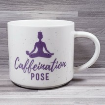 Threshold &quot;Caffeination Pose&quot; Porcelain 16 oz. Coffee Mug Cup  - £11.48 GBP
