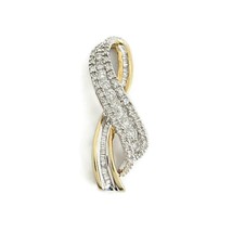 Authenticity Guarantee 
Vintage Diamond Awareness Ribbon Necklace Pendant 10K... - £557.27 GBP