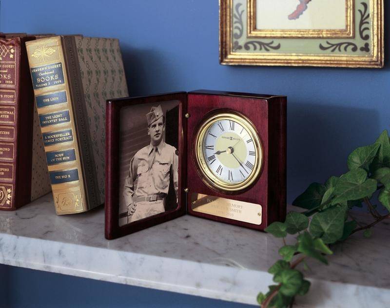 Portrait Book Clock Engraved Keepsake Urn - $109.95