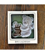 HALLMARK 1984 Baby&#39;s First Christmas Teddy Bear Stocking Ornament VTG Ac... - £27.60 GBP