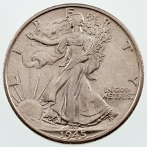 1945-S 50C Walking Liberty Medio Dólar Elección Bu , Excelente Ojo Appeal - £50.26 GBP