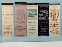 5 FRONT STRIKE Matchbook Covers  All Brevard County Florida Restaurants gmg - £15.29 GBP