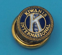 Vintage Kiwanis Club Member Enamel Screw On Pin - £25.68 GBP