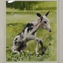 Bruce Harvey New Zealand artist &quot;NEWBORN&quot; Baby Goat Painting Tempura and... - $292.05